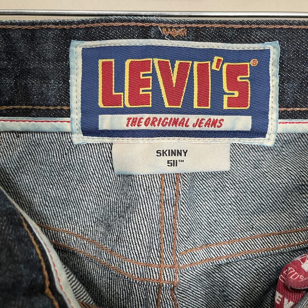 Levi's 511 skinny blue denim jean mens sz 29x30 - Picture 5 of 9